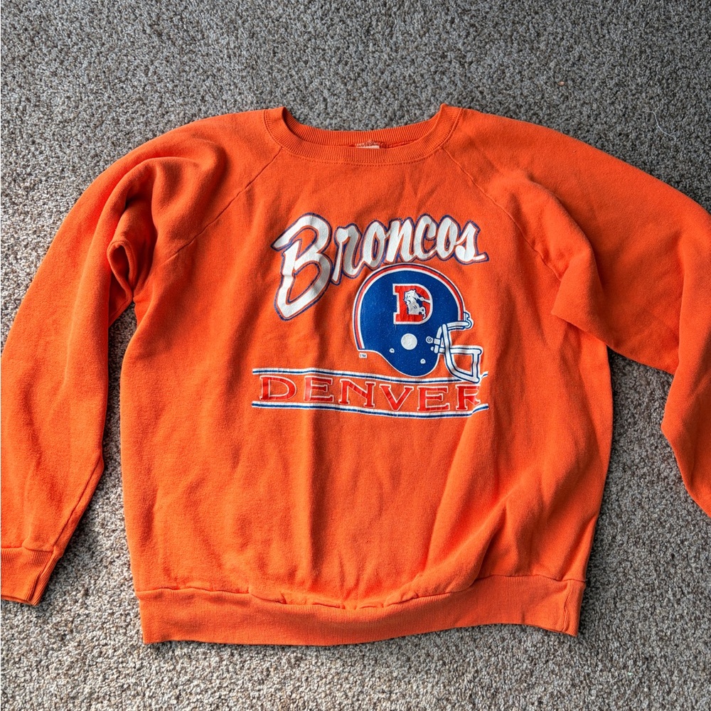 Champion Orange Broncos Crewneck Sweater